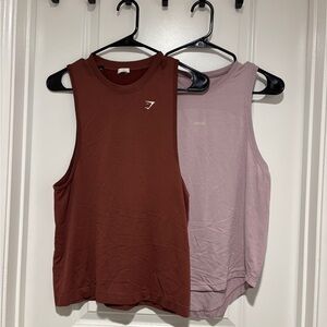 Gymshark Women's Tanks - Brown and Mauve Pink